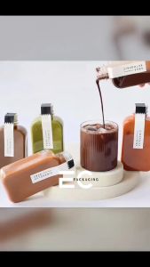 EC 10PCS Machi Pet Plastic Bottle 400ML 500ML Capacity W/Aluminum Cap For Milk tea/Juice/Fruit Tea