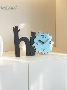 Creative Entrance Hall Clock Decorative Piece Living Room TV Cabinet Placement Style Home Decor Battery Operated Wood Shell