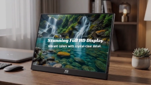 XB 13.3 Inch Portable Monitor IPS Full HD 1080P External Display HDMI USB-C Plug & Play for Laptop Gaming