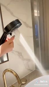 Bộ Vòi Sen Áp Suất Cao 5 Chế Độ Điều Chỉnh Được Tiết Kiệm Nước Màu Bạc