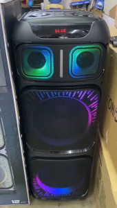 BRODU BTS-2172 12X2 inch SPEAKER Wireless Power Subwoofer Bluetooth Speaker w/ 2 Wireless mic