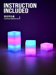 Easyhome.sg Mini Mood Light with Remote Control - RGB/White Light for Figurines Toys Display Box / Cozy Corners