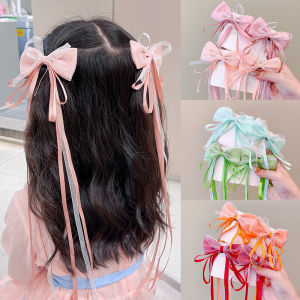 เด็ก Super Fairy Bow Streamer กิ๊บติดผมเด็กถักเปียสไตล์จีน headwear สาวโบราณ Hanfu กิ๊บติดผม