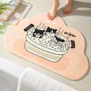 Thảm Trải Sàn Phòng Tắm Gia Đình VIKAMA Thảm Chùi Chân Lối Vào Nhà Vệ Sinh Thảm Cotton Phong Cách Hiện Đại Có Thể Giặt Được Chống Trơn Trượt Không Có Xơ Vải Để Thoát Nước Nhà Bếp