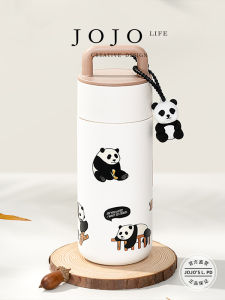 Cute Panda Insulated Water Bottle JOJOS L. PD. Caricature Style Stainless Steel 520ml Drinking Cup for All Ages Made in China