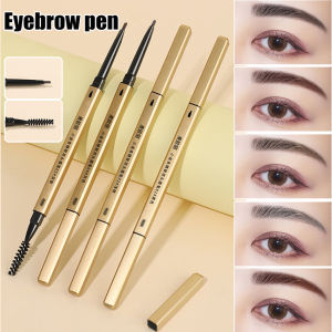 Double Head Extremely Fine Eyebrow Pencil Waterproof And Sweat Resistant Durable Non Smudging Dual Purpose Automatic Rotation
