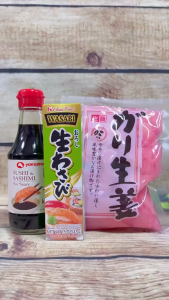 Combo Ăn Kèm Sushi Sashimi Cơ Bản (Nước Tương Sushi 200ML + Gừng Hồng 250G + Wasabi House 43G Tuýp)