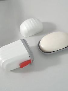 TORAS Travel Soap Box Portable Soap Storage Box with Lid Drain Travel Outdoor Small Sealed Soap Box
