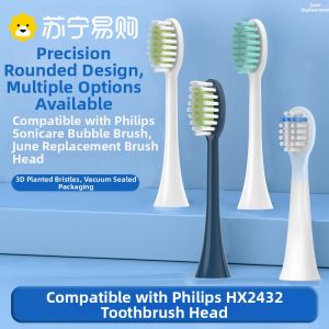 Philips Childrens Toothbrush Head Bubble Brush Electric Replacement Head Deep Cleaning Soft Bristles Suitable for Early June