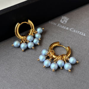 GOOYNN | 925 Silver Blue Baroque Freshwater Pearl Necklace