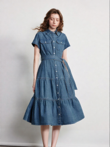 Toyouth | Áo Sơ Mi Denim Phong Cách Hong Kong Cổ Điển 100% Cotton
