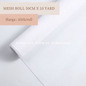 SFS - [1 ROLL 50CM X 6 YARD] POLYNET WRAP BUNGA KOREA MODEL JARING KOREAN STYLE POLYNET MESH ROLL WRAPPING PAPER KOREA LUARAN BUKET BUNGA JALA KERTAS BUNGA DIY FLORIST