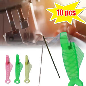 10/5 Pcs Quickly Auto Needle Threader Sewing Tools Green Fish Threader Home Hand Machine Sewing Automatic Thread Device