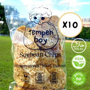 Famous [Tempeh Boy] Tempeh Chips (10 x 250g) - Halal/ Vegan/ Healthy Soybean Chips