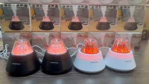 Phun Sương Tự Động Tạo Ẩm Không Khí Cho Phòng Ngủ Xe Hơi Máy Xông Tinh Dầu Núi Lửa Mẫu Mới 2025
