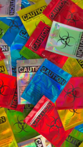 ถุง Mylar 2g ซิปล็อค กันกลิ่น สีหลายแบบ เหมาะสำหรับบรรจุของแห้ง herbs spices dry goods 100pcs