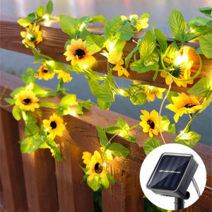 ไฟ Fairy ivy String 10m 100LED ไฟ LED พลังงานแสงอาทิตย์ Vine Maple Leaf กันน้ํา Garland โคมไฟพลังงานแสงอาทิตย์คริสต์มาสสําหรับตกแต่งสวน