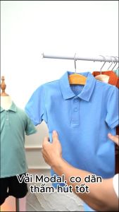 Áo polo trẻ em vải Modal thoáng mát cho bé từ 18 tháng đến 11 tuổi áo cho bé trai bé gái