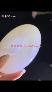 Polished and smoothed from agate stone sleek and round 👍顺滑打磨 | 高级感 |香槟玛瑙 Banded Agate🔮 可当底盘、首饰摆放 、摆着也美美