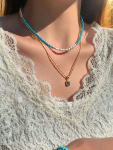 GOOYNN | Dây Chuyền Lớp Đá Ngọc Turquoise Màu Tự Nhiên