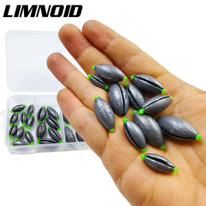 Limnoid 30Pcs Fishing Sinkers Kit 3g-25g Quick Clip-On Lead Weights Portable Storage Case for Freshwater Saltwater Fishing