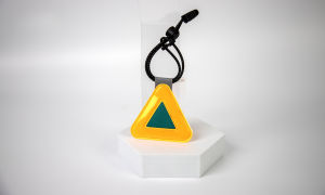 High Visibility Reflective Triangle Sign Fluorescent Yellow Bike Reflector For Bicycle Safety Cycling Running Backpack Night