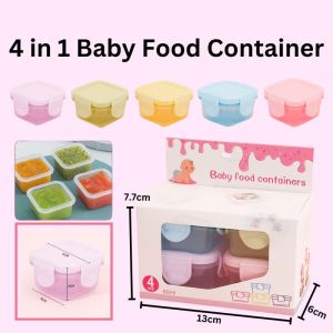60ML Baby Mini Food Container Snack  Box Sealer Box Storage Box colourful kotak  4 in 1 迷你收纳盒彩色 宝宝婴儿迷你辅食盒 零食收纳盒