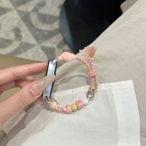 Handmade Ceramic Bracelet Compatible with Xiaomi Mi Band 9 pro Huawei Band 10 Redmi Watch Adjustable Wristband for Smartwatches