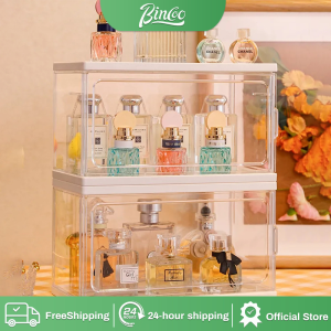 Bincoo Acrylic Display Case Boxes Stackable Transparent Popmart Toy Storage Organizer Magnetic Dustproof Double Layer Box Organzier