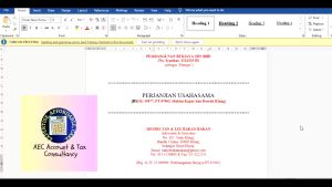 Perjanjian Usahasama (BM version) /Perjanjian Kerjasama/ Joint Partners - develop project together - membangun sama-sama