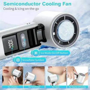 Mini Ice Cold Fan High-speed Handheld Electric Fan 4000mAh USB Portable Rechargeable Outdoor Small 100 Speed Adjustable Amagi