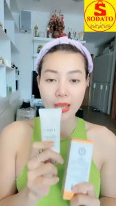 Kem chống nắng sennio chính hãng kem chống nắng sennio hàn quốc nắp vàng và xanh lá spf50 kcn sennio tone up kiềm dầu nâng tone da kem nền sno spf 50