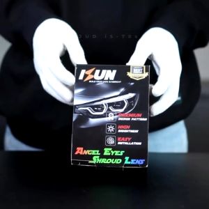 ISUN Shroud 5D Acrylic I5-70S-W untuk BILED Matrix 1.5inch Diamond Pattern Vietname Style DC12V