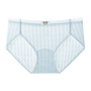 MiiOW | กางเกงชั้นในผ้าไหมน้ำแข็งไร้ตะเข็บสำหรับผู้หญิง กางเกงสามเหลี่ยมผ้าไหมน้ำแข็งบางสุด ระบายอากาศได้ดี กางเกงชั้นในแบบเปิดหลังสูง