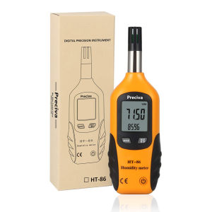 Digital Psychrometer Handheld Temperature Humidity Meter with Dew Point and Wet Bulb Temperature Plastic Shed Moisture Meter