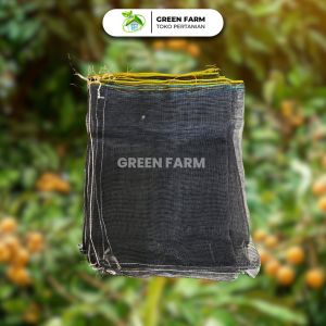 10 KARUNG HITAM BUNGKUS KLENGKENG UK 35X55 Plus Tali Tinggal Pakai Aman Dr Hama Perusak