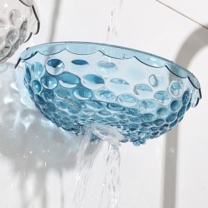 Kệ Để Xà Bông Trong Suốt Dán Tường - Khay Đựng Xà Bông Mẫu Mới Có Rãnh Thoát Nước
