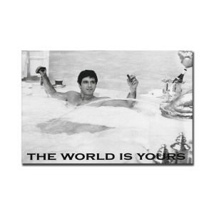 BILIBILI | Scarface The World is Yours Classic Movie Posters and Prints Tony Canvas Painting Wall Art for Living Room Home Decor