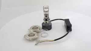 KEVANLY | H4 BA20D Mini Lens Motorcycle LED Headlight Bulb Hi/Low Beam White DRL DC12V Motorbike Replacement Head Lamp