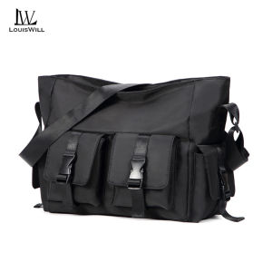 หลุยส์สะพายผู้ชายกระเป๋าพาดลำตัวกระเป๋าสะพายสตรีกันน้ำกระเป๋าแฟชั่นความจุขนาดใหญ่กระเป๋าสะพายกระเป๋าถนนแบบเรียบง่ายสำหรับเสื้อยืด