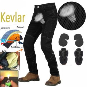 Quần Jean Nam Kevlar Đi Xe Máy Thoáng Khí Có Lỗ Thông Hơi Motocross Moto Quần Bảo Vệ Bốn Mùa Đi Xe TZ 032