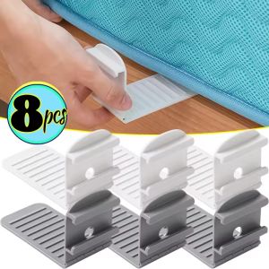 แผ่นผ้าปูเตียงอเนกประสงค์8ชิ้นตัวหนีบผ้าปูเตียงตัวล็อกช่องที่ยึดเพื่อปลอดภัยสำหรับงานหนัก