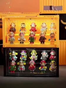 กล่องโมเดล ตู้ใส่โมเดล กล่องโมเดลมีไฟ แต่งห้องนอน ตุ๊กตาของสะสม กล่องใส่ arttoy ไฟ มีให้เลือก 4 สี กันฝุ่นวางซ้อนกันได้