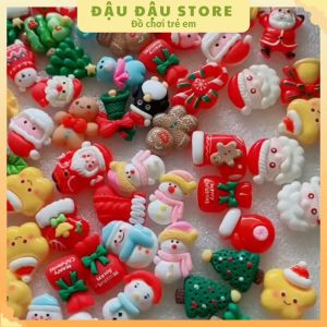 Sét 10 50 Sticker Charm 3d Hoạ Tiết Giáng Sinh Trang Trí Ốp Điện Thoại Bình Nước Đậu Đậu Store