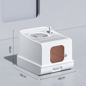 Fully Enclosed Litter Box Extra Large Size Deodorizing Filter Cat Toilet Drawer Type Odor Insulation Cat Poop Basin Cat Litter Basin Anti-Splash