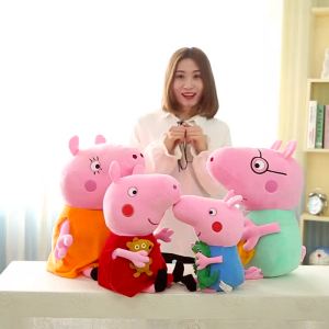 Peppa Pig ตุ๊กตาของเล่นตุ๊กตา Peppa George ตุ๊กตาหมอนกอดตุ๊กตาผ้าของขวัญวันเกิดสำหรับเด็กผู้หญิง