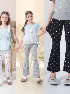 Anti-mosquito Summer Casual Kids Girls Bell-bottom Pants