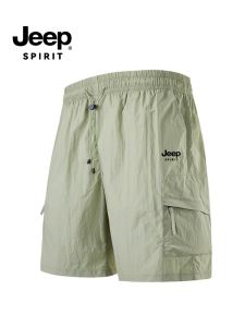 Jeep Spirit Ice Silk Basketball Shorts Mens Summer Casual Quick Dry Freedom Buckle Five-Quarter Length Straight Leg Pants