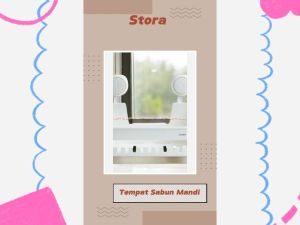 Stora Tempat Sabun Mandi Rak Kamar Mandi Dengan Klep Suction Warna Putih