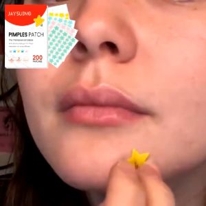 200pcs Pimple Patch Pimple Patch Stiker Jerawat berwarna-warni Cute Star/Heart Acne Patch Lucu Bentuk Hati Bintang Sticker